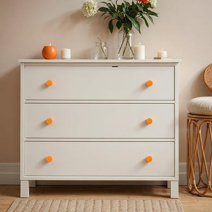 Ravinte 5 Pack Cabinet Knobs Orange Kitchen Cabinet Knobs Round Dresser Drawer Pulls Closet Door Pulls 1-1/5 Inch