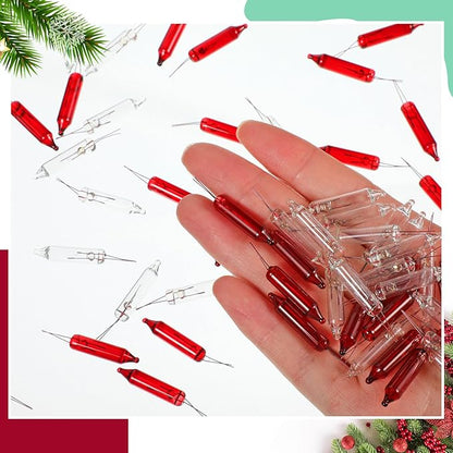 Mudder 200 Count 2.5V Christmas 50/100/150/200 Count Mini Incandescent Wire String Lights Replacement Bulbs Indoor/Outdoor Christmas Lights Decorations for Home Xmas Tree(Warm Red)