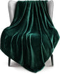 Exclusivo Mezcla Fleece Throw Blanket for Couch, Sofa, 300GSM Super Soft and Warm Blankets, Forest Green Throw All Season Use, Cozy, Plush, Lightweight, 50x60 Inches