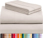 LuxClub 4 PC Sheet Set Bed Sheets Deep Pockets 16" Eco Friendly Wrinkle Free Cooling Machine Washable Hotel Bedding Silky Soft - Linen California King
