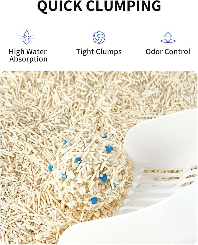 PETKIT New Occult Blood Monitoring Cat Litter, Ultra Absorbent Clumping Mixed Tofu Bentonite Litter, Odor Control and Dust Free-Mewly Pet