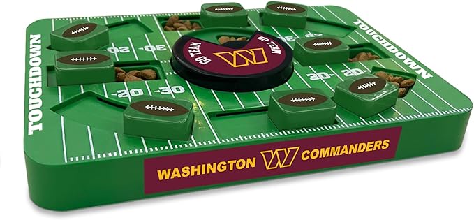 Pets First NFL Washington Commanders Large Puzzle Toy, Dog Puzzle Treat Toy, New Large Size, Interactive Dog Treat Toy, Dog Slow Feeding Toy-Mewly Pet