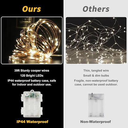 2Pack Battery Fairy Lights, Total 78Ft 240LED, Battery Operated Fairy Lights with Remote and Timer, RGB Color Changing String Lights/Twinkle Lights for Bedroom Indoor Christmas Decoration
