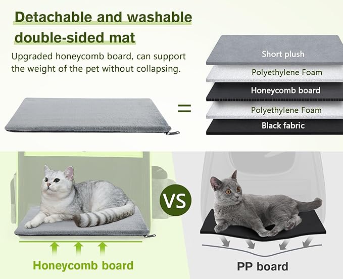 Pecute Pet Carrier Backpack, Cat Backpack Carrier, Expandable with Breathable Mesh for Small Dogs Cats Puppies, Dog Backpack Carrier for Hiking Travel Camping Outdoor, Hold Pets Up to 18 Lbs-Mewly Pet