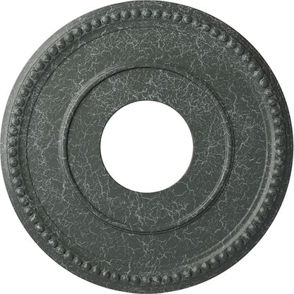 Ekena Millwork CM12BRAGC 12-1/2" x 3-7/8" x 3/4" Bradford Ceiling Medallion, Athenian Green Crackle