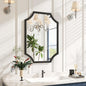 Kelly Miller 20"x28" Scalloped Black Bathroom Mirror for Wall Mount, Home Mirror
