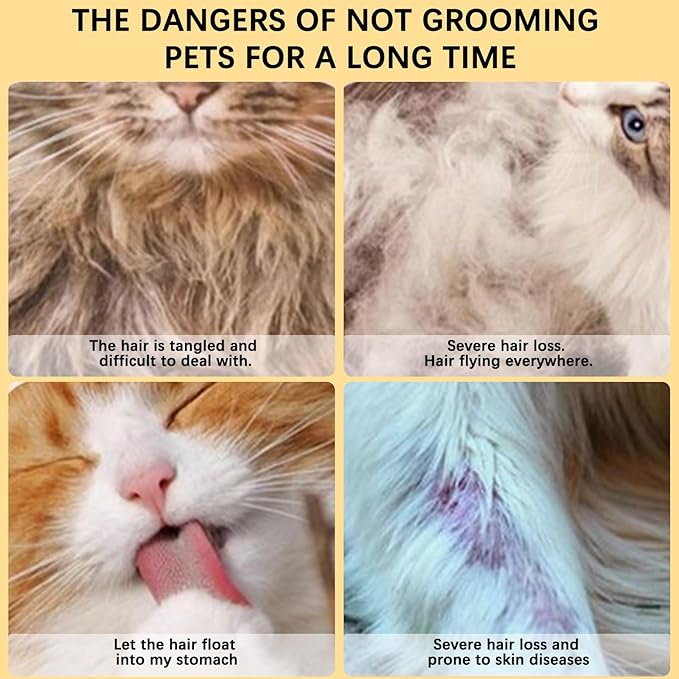 Pet Steam Brush Dog Four in One Multi-Purpose Cat Steam Brush Has Self-Cleaning Function Anti Static Massage Cleaning and Shedding Innovative Spray Function is Ideal for Cats and Dogs-Mewly Pet