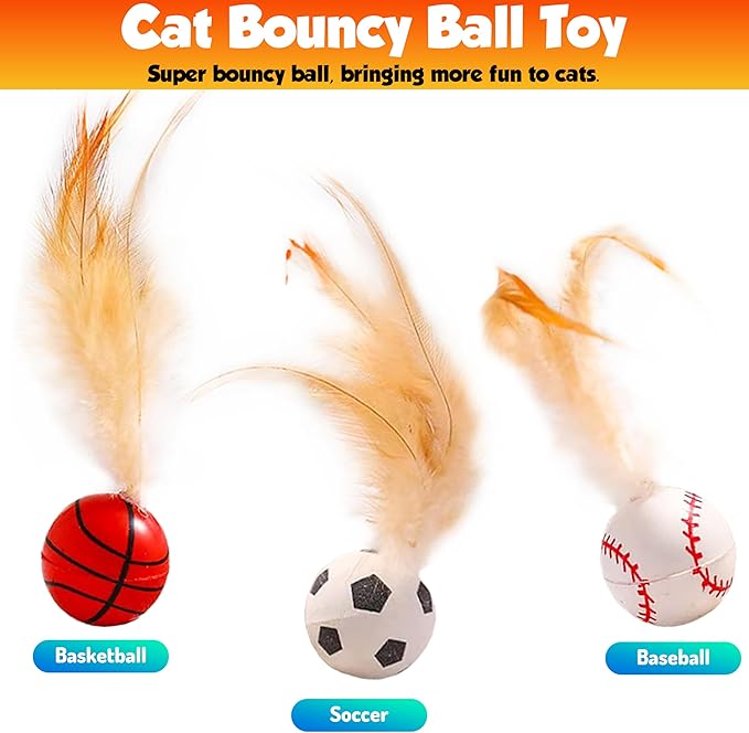 Cat toy pack with 27PCS self play accessories for indoor cats-cat teaser wand, fishing pole, suction cup, ball, string, mouse, feathers and hanging interactive cat toys for kitten Exercise & Chase-Mewly Pet