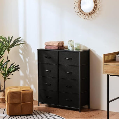OLIXIS Dresser for Bedroom with 8 Drawers, Tall Fabric Dresser for Storage and Organization, Bedroom Dressers, Chest of Drawers for Living Room, Closet