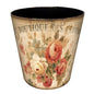 10L Wastebasket Retro Decorative Trash Can Waterproof PU Leather Wastebasket Without Lid for Kitchen, Office, Living Room, Bedroom