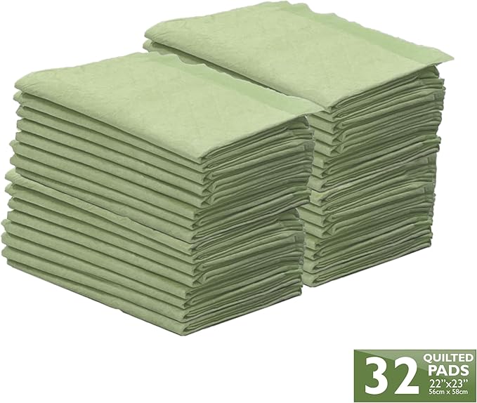 Four Paws Wee-Wee Superior Performance Bamboo Pee Pads for Dogs, Earth Friendly Dog & Puppy Potty Training Pads, Crate Liners, Housebreaking Supplies, 22" x 23" (32 Count)-Mewly Pet