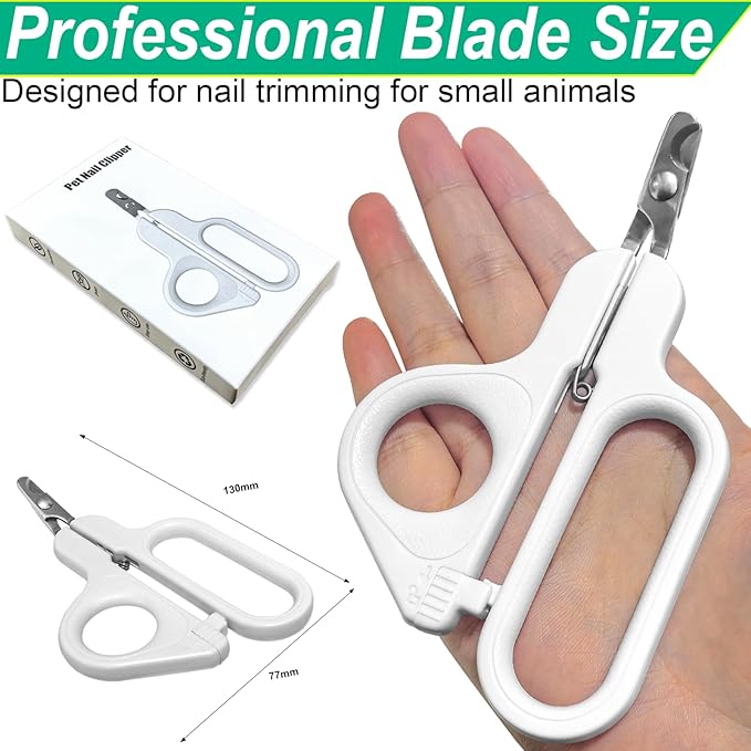 Professional Small Cat and Dog Nail Clippers Sharp Blades Stainless Steel Pet Nail Trimmers with Safety Lock to Avoid Injury for Cats Rabbits Dogs Small Animals-Mewly Pet