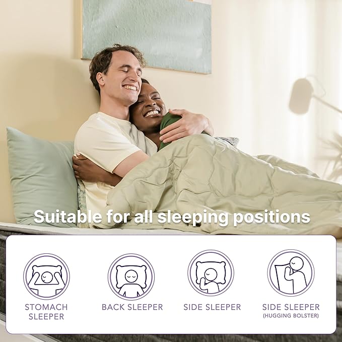 NapQueen Full Mattress, 8 Inch Victoria Hybrid Cooling Gel Infused Pocket Spring and Memory Foam Mattress, Full Size Mattress Bed in a Box, CertiPUR-US Certified, Fiberglass-Free Mattress