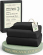 LANE LINEN 100% Organic Cotton Bed Sheets Extra Long Twin, Soft & Comfy Fully Elasticized Percale Perfect for Hospital Bed & Dorm Room, Low Pilling Machine Washable Twin XL Sheet- Black