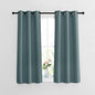 NICETOWN Greyish Blue Short Blackout Curtains for Bathroom - Window Treatment Thermal Insulated Grommet Light Blocking Curtains & Drapes for Bedroom/Kitchen (2 Panels, W37 x L48)