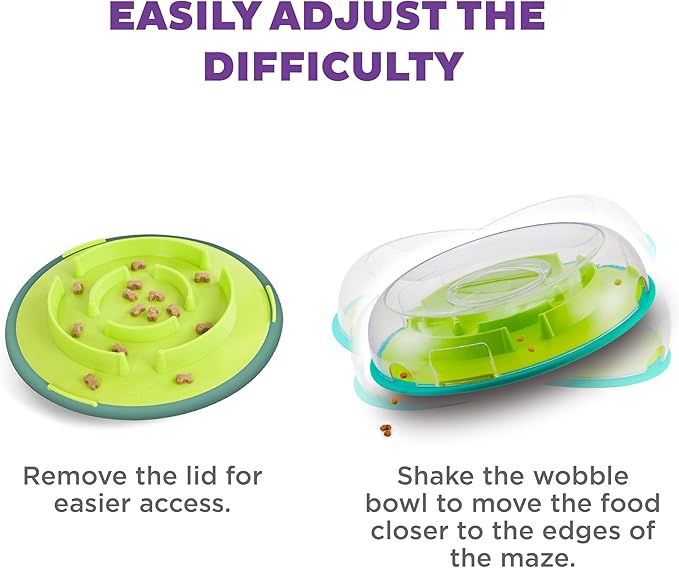 Outward Hound Nina Ottosson Wobble Bowl Dog Game -Interactive Slow Feeder Bowl Dog Game-Mewly Pet