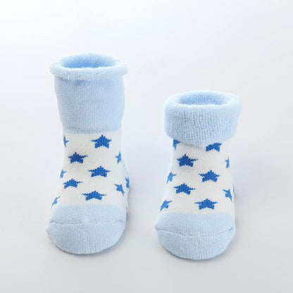 Unisex Baby Terry Socks 5-Pack for Baby boy and girl 0-12 Months Warm Cotton Socks
