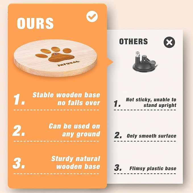 JXFUKAL Interactive cat Toy, Automatic Cat Wand Toy with Stable Wooden Base, 2 PCS Detachable Cat Teaser, 5PCS Refills Replacement & Hanging Cat Toy, Kitty Kitten Toys Cat Feather Spring String Toy-Mewly Pet