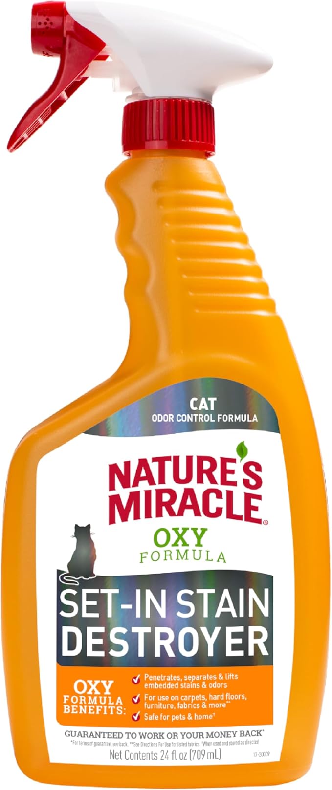 Nature's Miracle Just for Cats Oxy Stain and Odor Remover, 24 fl oz-Mewly Pet