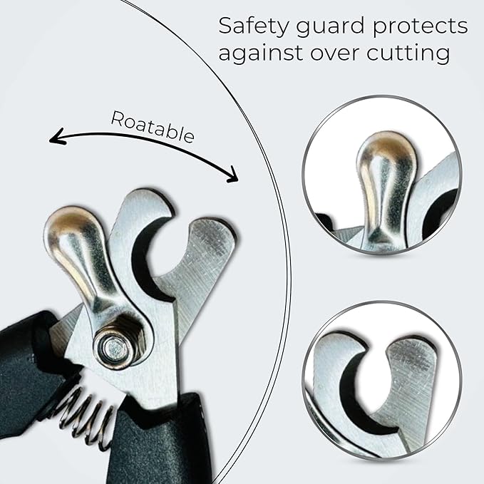 Professional Dog Nail Clippers for Medium & Large Dogs, Cats – Safety Guard, Stress-Free Trimming-Mewly Pet