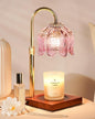 Pink Candle Warmer Lamp with Timer & Dimmer, Candle Lamp Warmer Adjustable Height, Gifts for Women Mom Birthday Christmas, House Warming New Home Bedroom Decor,Lotus Flower Wax Warmer for Jar Candles
