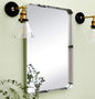 TEHOME 20x30 inch Chrome Metal Framed Bathroom Mirror for Wall in Stainless Steel Chrome Rounded Rectangular Bathroom Vanity Mirrors Wall Mounted…