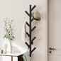 Vlush Wall Mounted Metal Coat Rack with 9 Hooks Modern Minimalist & Upright Coat Rack for Hanging Clothes, Hats, Hanging Bags and Scarves Entrance Wall Iron Coat Racks (Black)