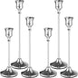 Candlestick Holders Taper Candle Holders, Set of 6 Silver Candle Holder Set, Vintage Table Centerpiece for Wedding Christmas Holiday