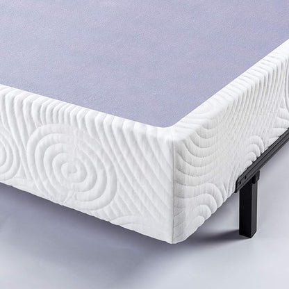 ZINUS Metal Box Spring with Wood Slats, 9 Inch Mattress Foundation, Sturdy Steel Structure, Easy Assembly, King