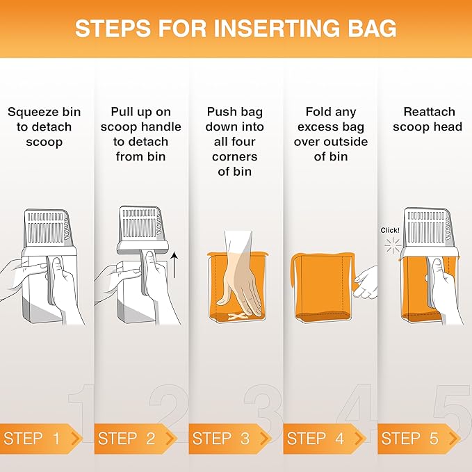 Neater Pet Brands Neater Scooper Standard Cat Litter Scoop, 60 Refill Bags – Mess-Free Cat Litter Scooper with Bag, Spill-Proof Kitty Box Sifter, Bin Doubles as Scoop Holder, For Single-Cat Households-Mewly Pet