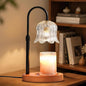 Candle Warmer Lamp with Timer: Adjustable Dimmable Height Adjustable - Flower Shape Wax Lamp Jar Candles Modern Home Decor Table Lights Glass Lampshade - Bedroom Decor