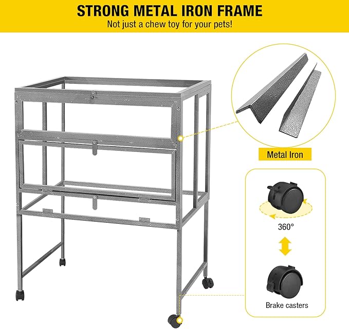 Guinea Pig Cage Metal Frame Hamster Cage Upgrade Anti-Chewing Rat House Indoor Outdoor Use Small Critter Habitat with Plastic Deep Not Leakage Pull Out Tray-Mewly Pet