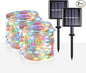 suddus 2 Pack 33ft Solar Fairy String Lights Small, 100 Led Multicolor Solar Fairy Lights Outdoor, Solar Christmas Lights Copper Wire for Trees Garden Patio