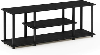 Furinno Turn-N-Tube No Tools 3D 3-Tier Entertainment TV Stand up to 50 inch TV, Round Tubes, Walnut