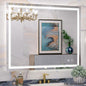 Keonjinn Large Bathroom Mirror with Light, 42 x 36 Inch LED Mirror for Bathoom, Frontlit Only, HD Tempered Glass, UL-Listed LED Driver, Anti-Fog, Dimmale 6000K, Easy Installation(Horizontal/Vertical)