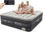 OhGeni King Air Mattress Family Choice Award with Built-in Pump,18'' Comfortable Blow Up Colchones Inflables Mattress for Home,Guests, Portable Air Bed for Adults, Airbed Supports Up to 700 lbs,Black