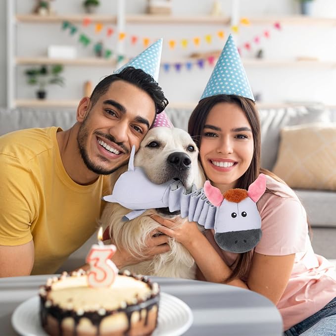 Squeaky Plush Dog Toys for Puppy Toys, Interactive Tug of War Dog Pull Toys, Stuffed Dog Pet Toys for Teething Puppy, Indoor and Outdoor Play for Small Medium Dogs and Large Dogs-Mewly Pet