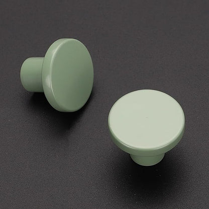 Ravinte 10 Pack Cabinet Knobs Light Green Kitchen Cabinet Knobs Round Dresser Drawer Pulls Closet Door Pulls 1-1/5 Inch