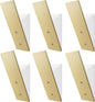 Homeforia Gold Wall Coat Hooks, High End White Wood & Gold Metal Wall Mounted Clothing Hook, Mid-Century Modern Clothes Hooks, Heavy Duty Wooden Hook for Hanging Coats, Hats, Towels & More, Set of 6