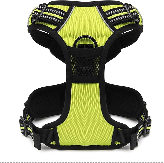 TRUE LOVE Truelove Adjustable No-Pull Dog Harness Reflective Pup Vest Harnesses Comfortable Control Brilliant Colors TLH5651(Neon Yellow,M)-Mewly Pet