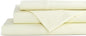 Linen Home 100% Cotton Percale Sheets Twin Size, Cream, Deep Pocket, 3 Pieces Set - 1 Flat, 1 Deep Pocket Fitted Sheet and 1 Pillowcase, Crisp Cool and Strong Bed Linen