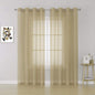 KEQIAOSUOCAI Taupe Sheer Curtains 84 inch Length - Sheer Home Decoration Window Coverings for Loft Narrow Window (54 Wide x 84-inch Long,2 Pack)