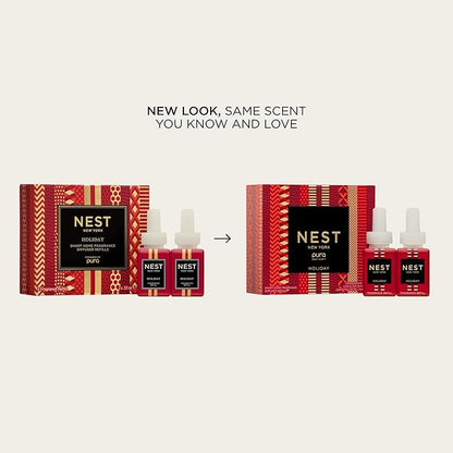 NEST New York Smart Home Fragrance Diffuser Refill Smart Vials, Holiday - Set of 2 - Designed for NEST x Pura 3 and NEST x Pura 4 Diffusers - Cruelty Free, Vegan
