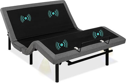 Best Choice Products Ergonomic Full Size Adjustable Bed Frame, Electric Base w/Wireless Remote Control, Nightlight, Massager, 2 USB Ports