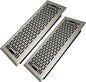 4x14 Inches 2 Pack Heavy Duty Walkable Floor Register - Easy Adjust Air Supply Lever Decorative Floor Vent Covers, Boston Design Vent Covers for Home - Satin Nickel