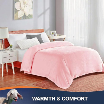 Walensee Fleece Blanket Plush Throw Fuzzy Lightweight (King Size 108x90 Pink) Super Soft Microfiber Flannel Blankets for Couch, Bed, Sofa Ultra Luxurious Warm and Cozy for All Seasons