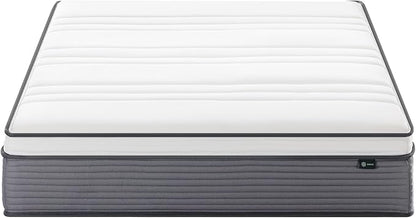 ZINUS 12 Inch True Support Hybrid Mattress [New Version], Queen, Fiberglass Free, Medium Feel, Motion Isolation, Certified Safe Foams & Fabric, Mattress in A Box