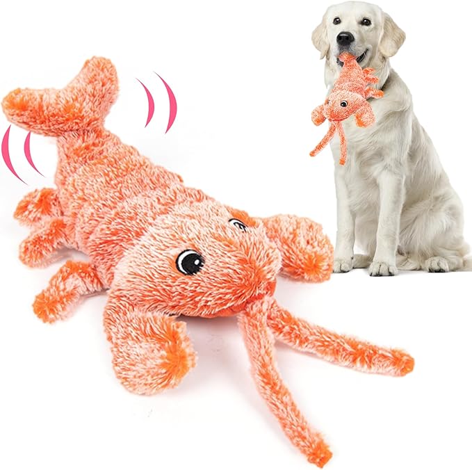 BABORUI Dog Toys, Interactive Dog Toys to Keep Them Busy, Wiggly Lobster Dog Toy for Boredom, Rechargeable Moving Dog Chew Toys for Small/Medium/Large Dogs/Puppy Toys-Mewly Pet