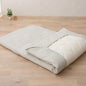 EMOOR Japanese Futon Mattress CLASSE & Fitted Sheet PRESSO Full Made in Japan, Cotton (Gray) Foldable Floor Sleeping Bed Tatami Mat
