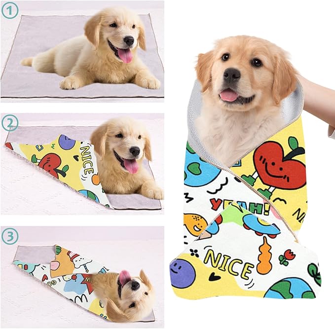 Cat Grooming Wrap for Cutting Nails with Cat Nail Clipper, Self-Adherent Wrap for Ear Cleaning, Anti-Runaway/Scratch, Cat Swaddle Wrap for Calming, Cow White-Mewly Pet